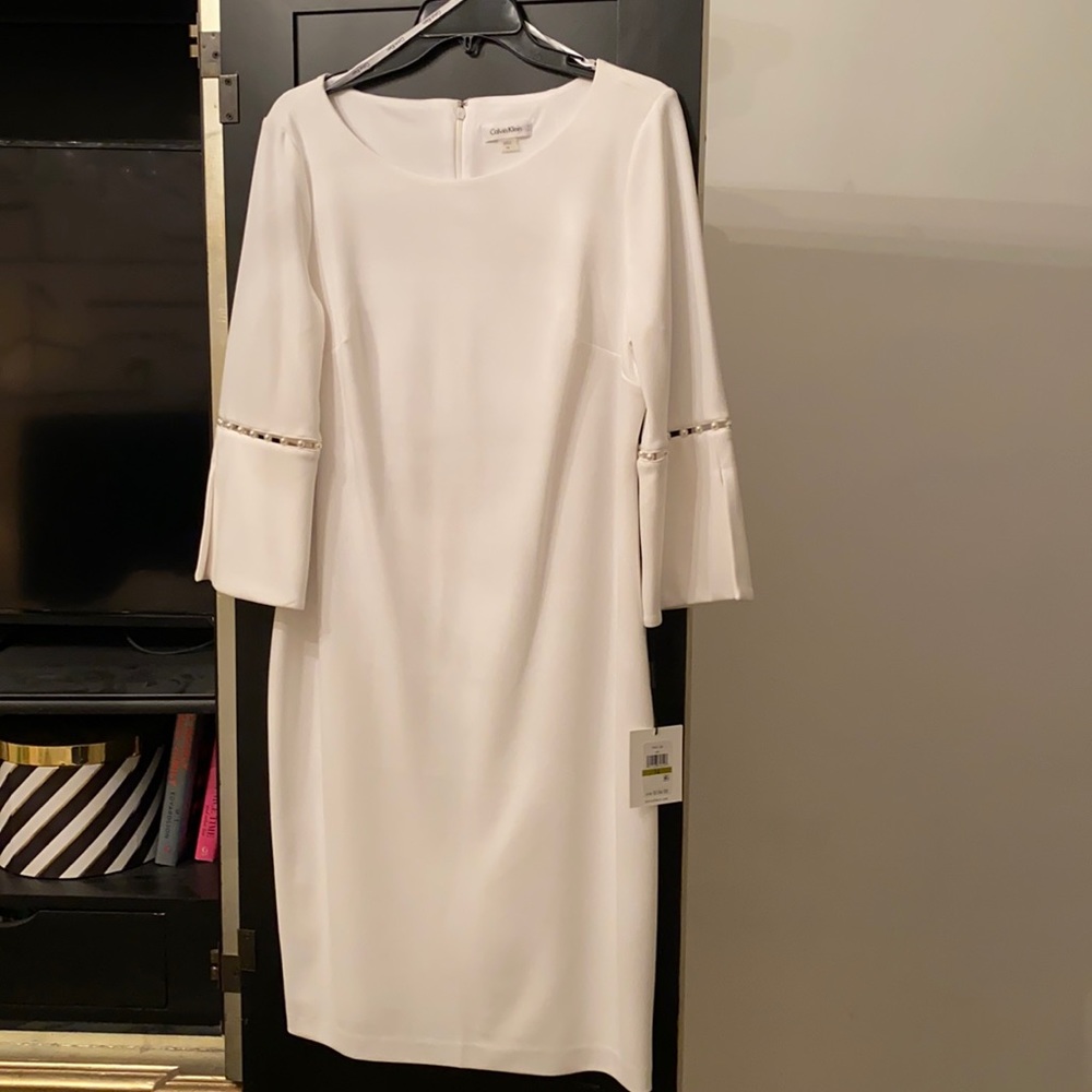 Perfect bridal shower dress! CK White Dress
